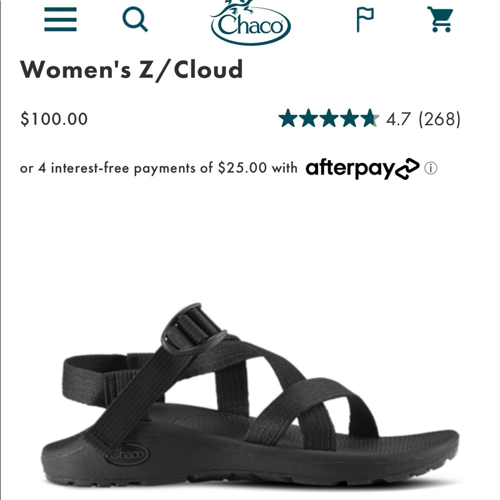 Chaco Z/1 Cloud Black Sandals